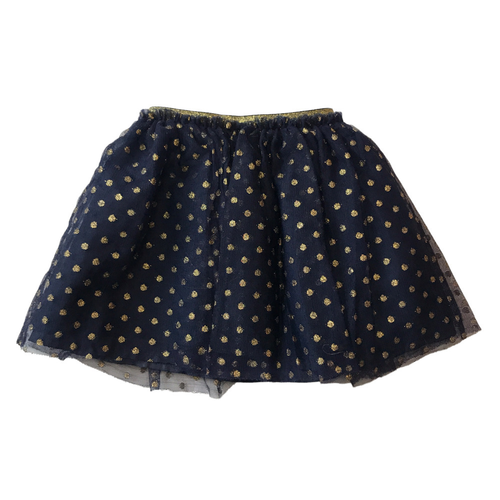 Hanna Andersson Navy & Gold Tulle Skirt 100